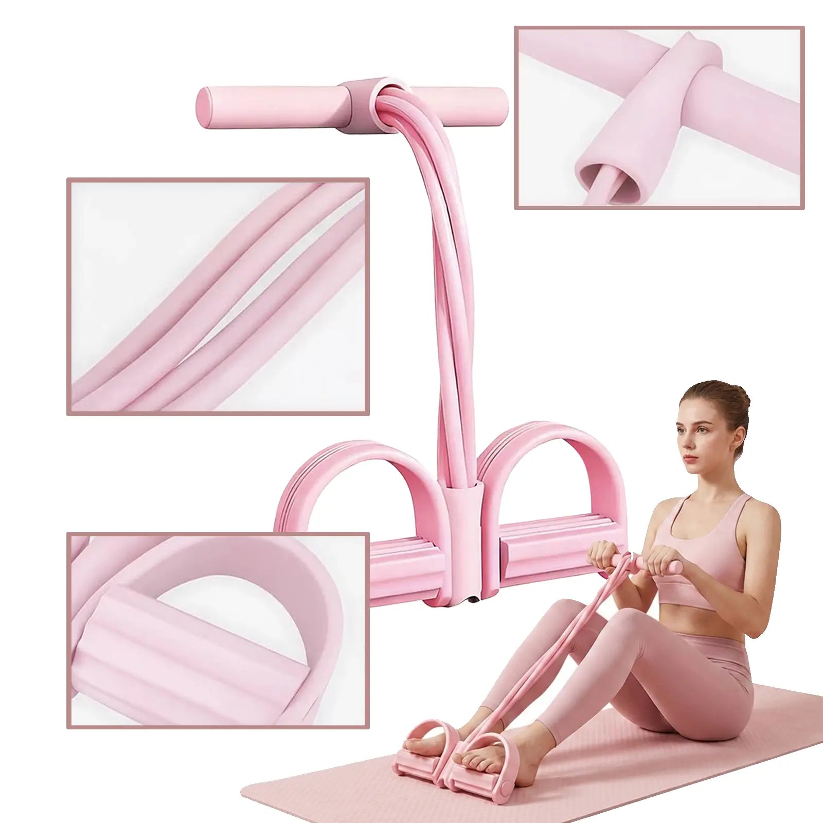 Elevate Your Fitness Routine with the Multi-Functional Portable Pedal Resistance Band Trainer - Perfect for Home Workouts, Yoga, and More!