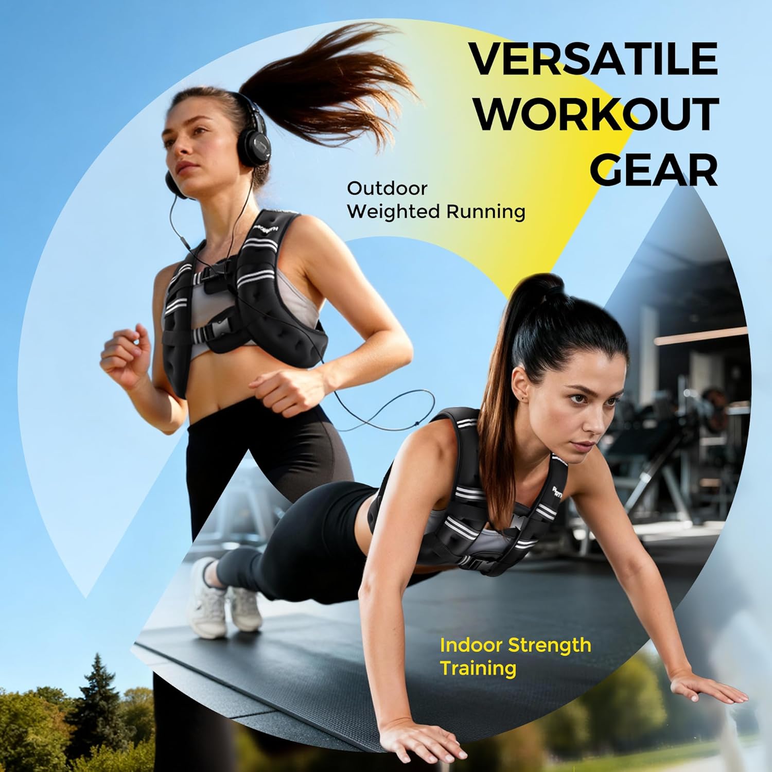 Elevate Your Workout with Our 16LB Weighted Vest - Perfect for Strength Training, Running, and Walking with Reflective Safety Features