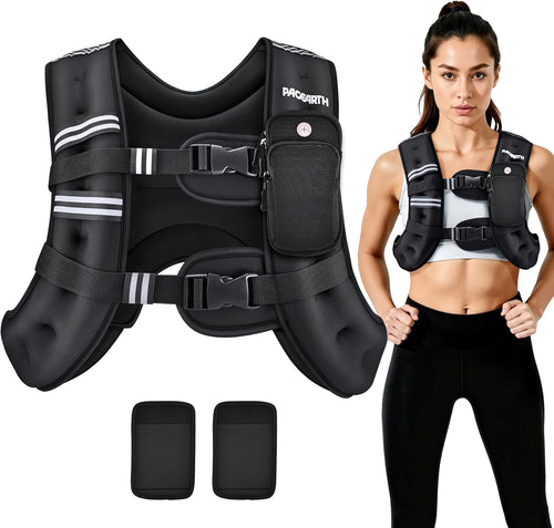 Elevate Your Workout with Our 16LB Weighted Vest - Perfect for Strength Training, Running, and Walking with Reflective Safety Features