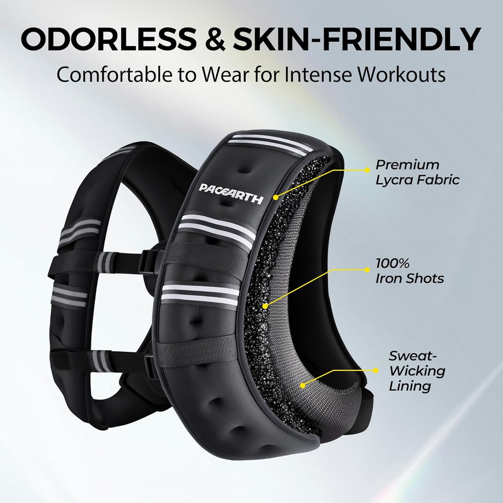 Elevate Your Workout with Our 16LB Weighted Vest - Perfect for Strength Training, Running, and Walking with Reflective Safety Features