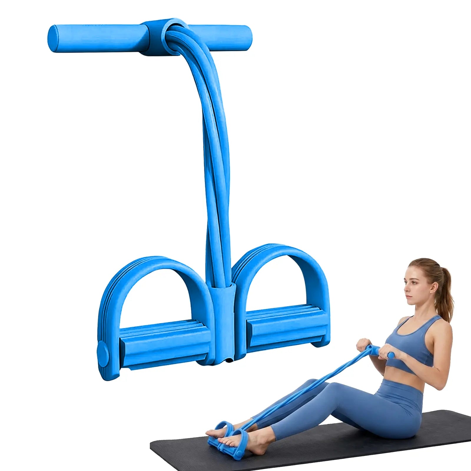 Elevate Your Fitness Routine with the Multi-Functional Portable Pedal Resistance Band Trainer - Perfect for Home Workouts, Yoga, and More!